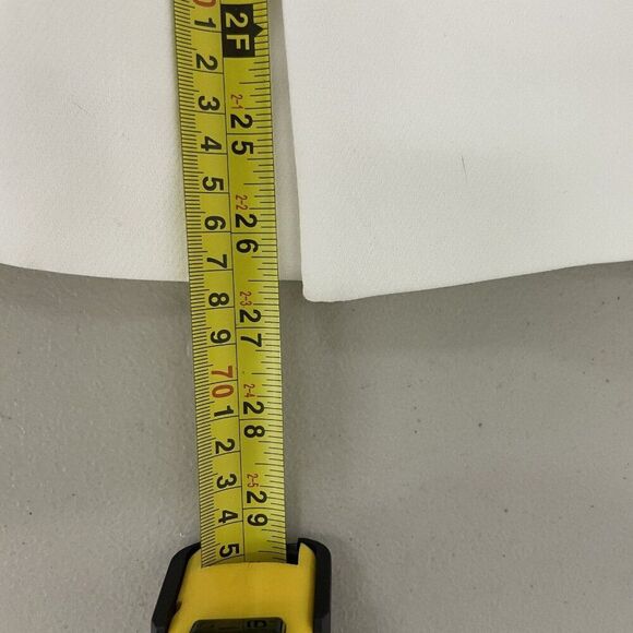 Zara Womens Fitted Blazer XL White Suit Jacket Gold Tone Button 2399/593 NWT - Picture 15 of 16